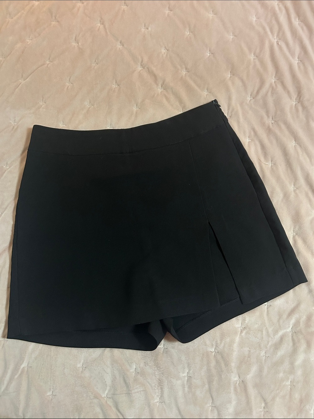 Love Tree Black Skort Shorts with Side Slit